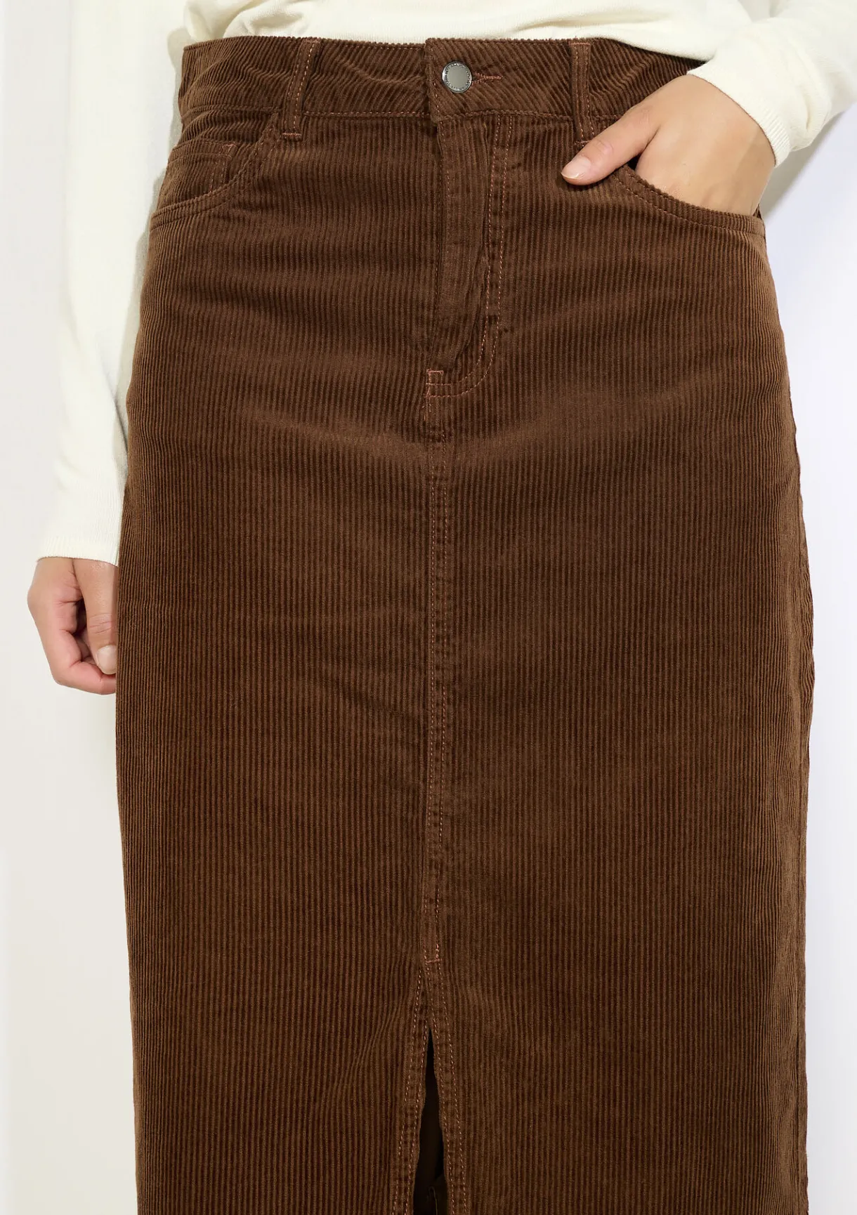 LolaLiza Lange ribfluwelen rok- Rokken