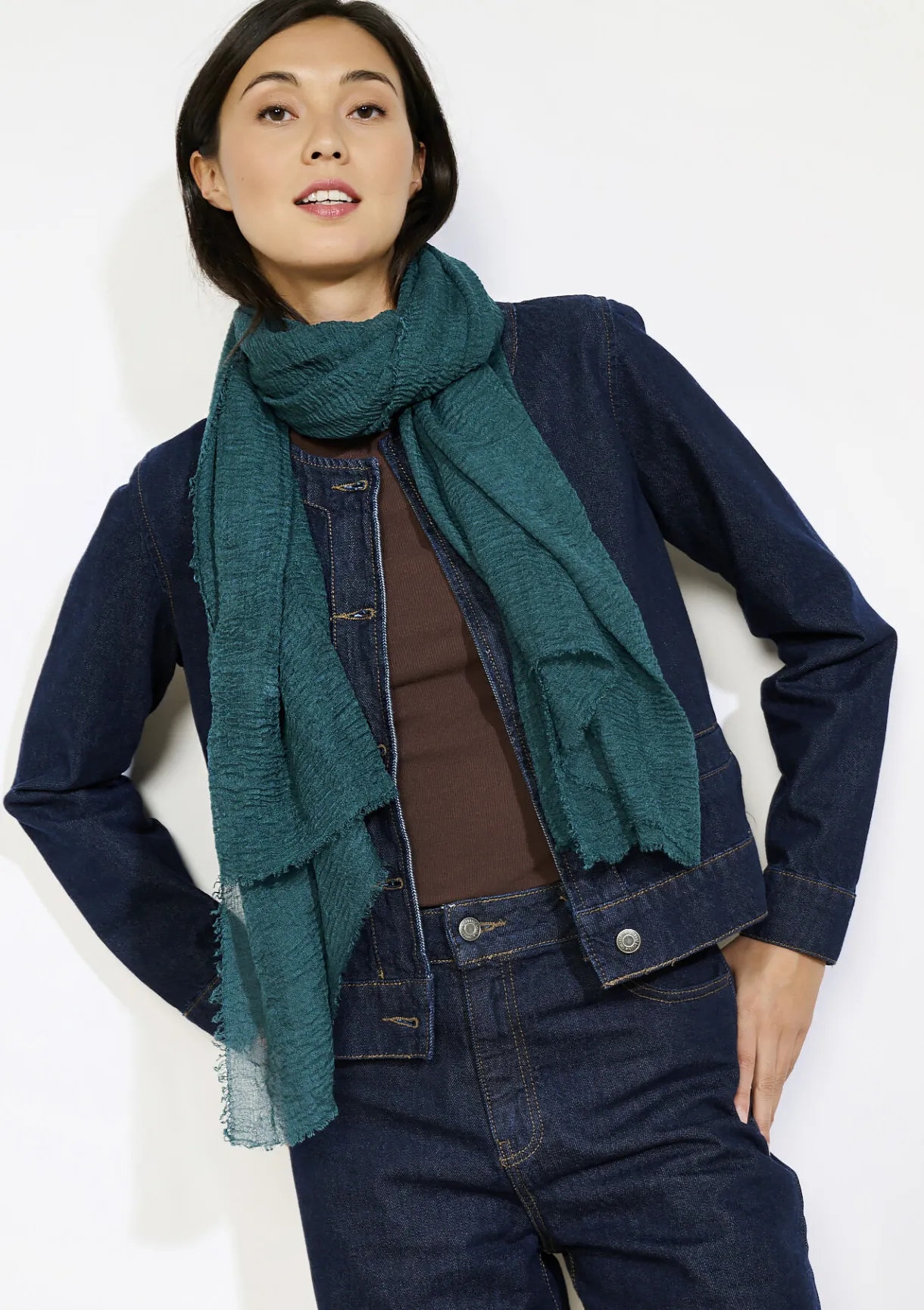 LolaLiza Lange sjaal met textuur- Accessoires