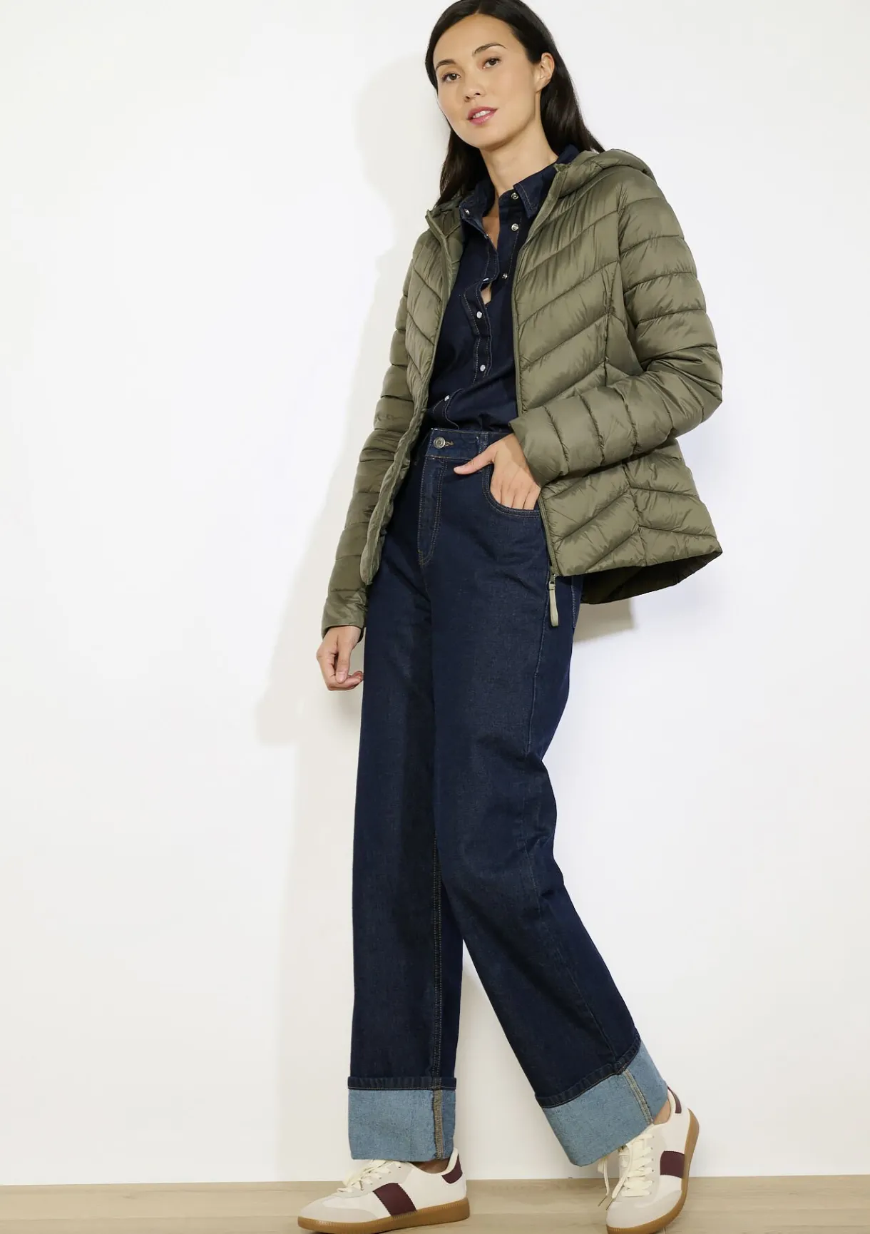 LolaLiza Lichte gewatteerde jas met capuchon- Loungewear|Mantels En Jassen