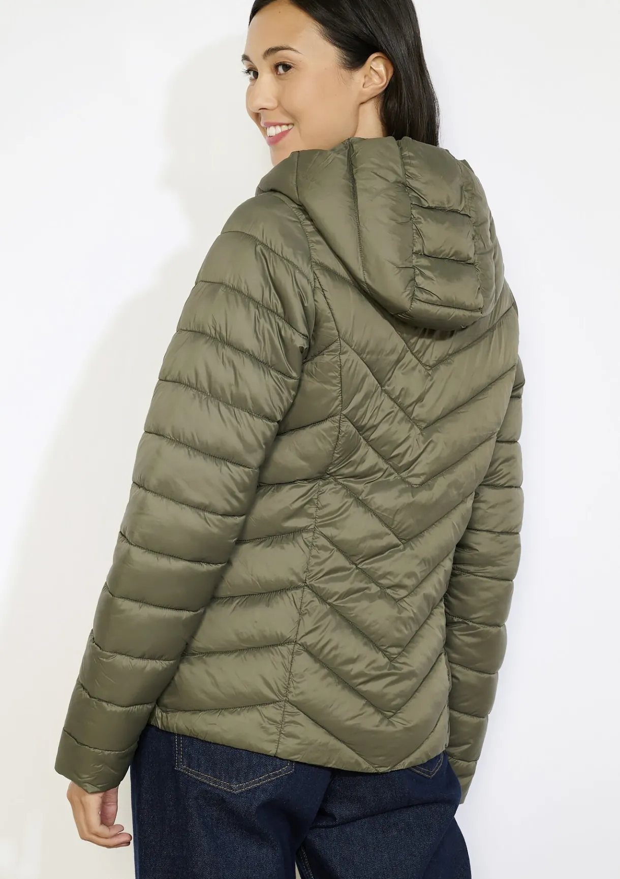 LolaLiza Lichte gewatteerde jas met capuchon- Loungewear|Mantels En Jassen