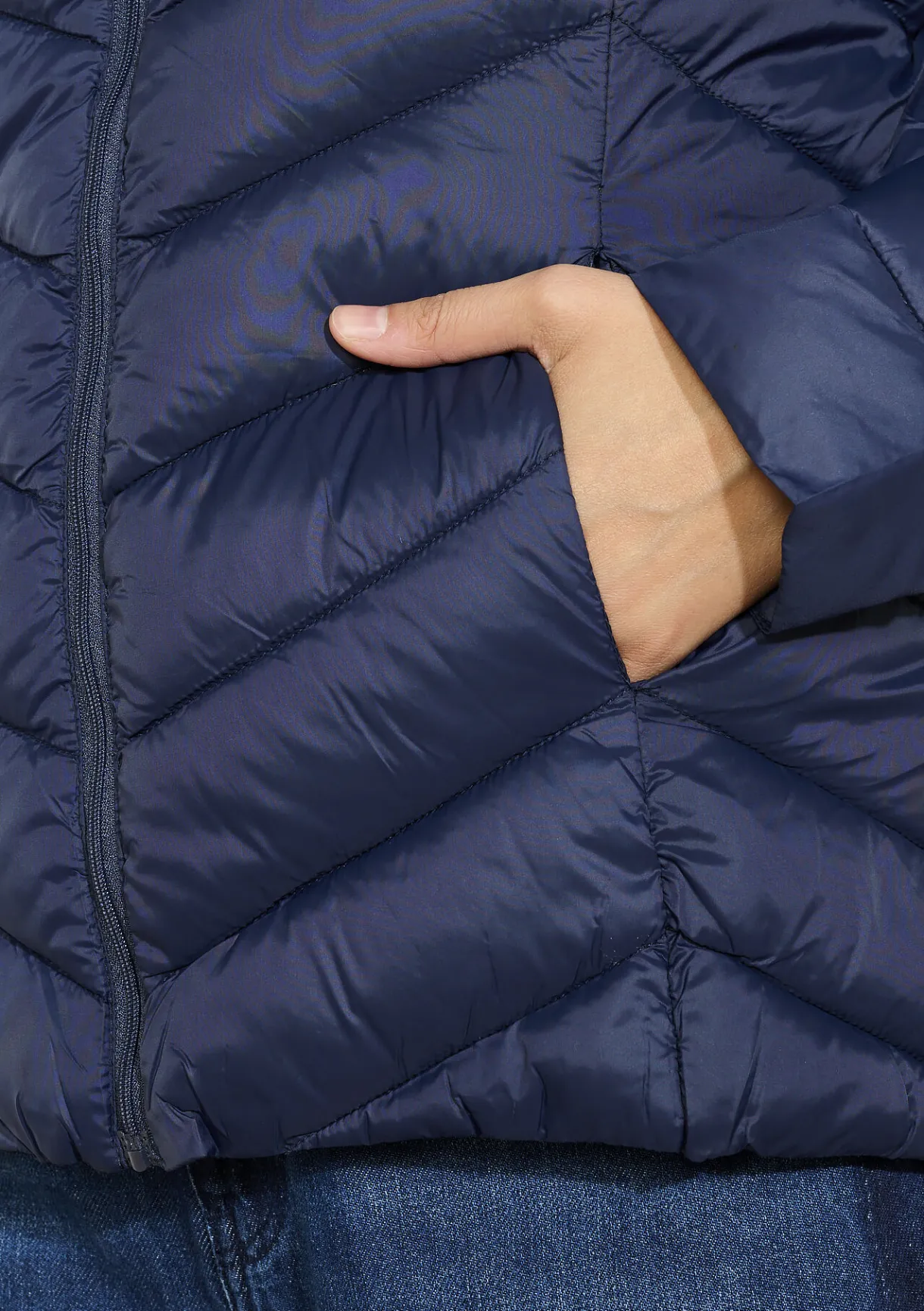 LolaLiza Lichte gewatteerde jas met capuchon- Loungewear|Mantels En Jassen