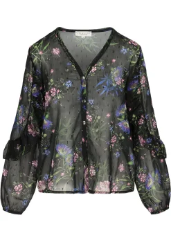 LolaLiza Losvallend bloemenhemd- Blouses En Hemden