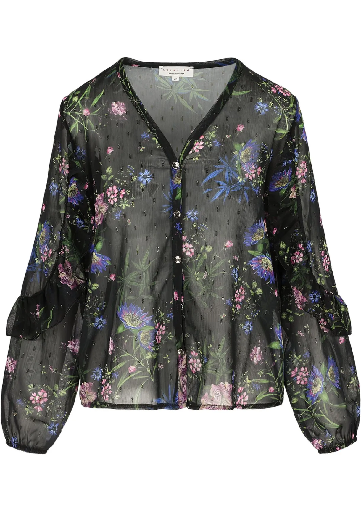 LolaLiza Losvallend bloemenhemd- Blouses En Hemden