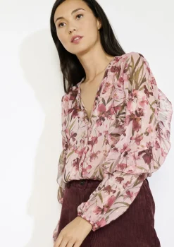 LolaLiza Losvallend bloemenhemd- Blouses En Hemden