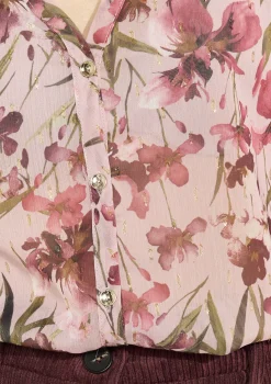 LolaLiza Losvallend bloemenhemd- Blouses En Hemden