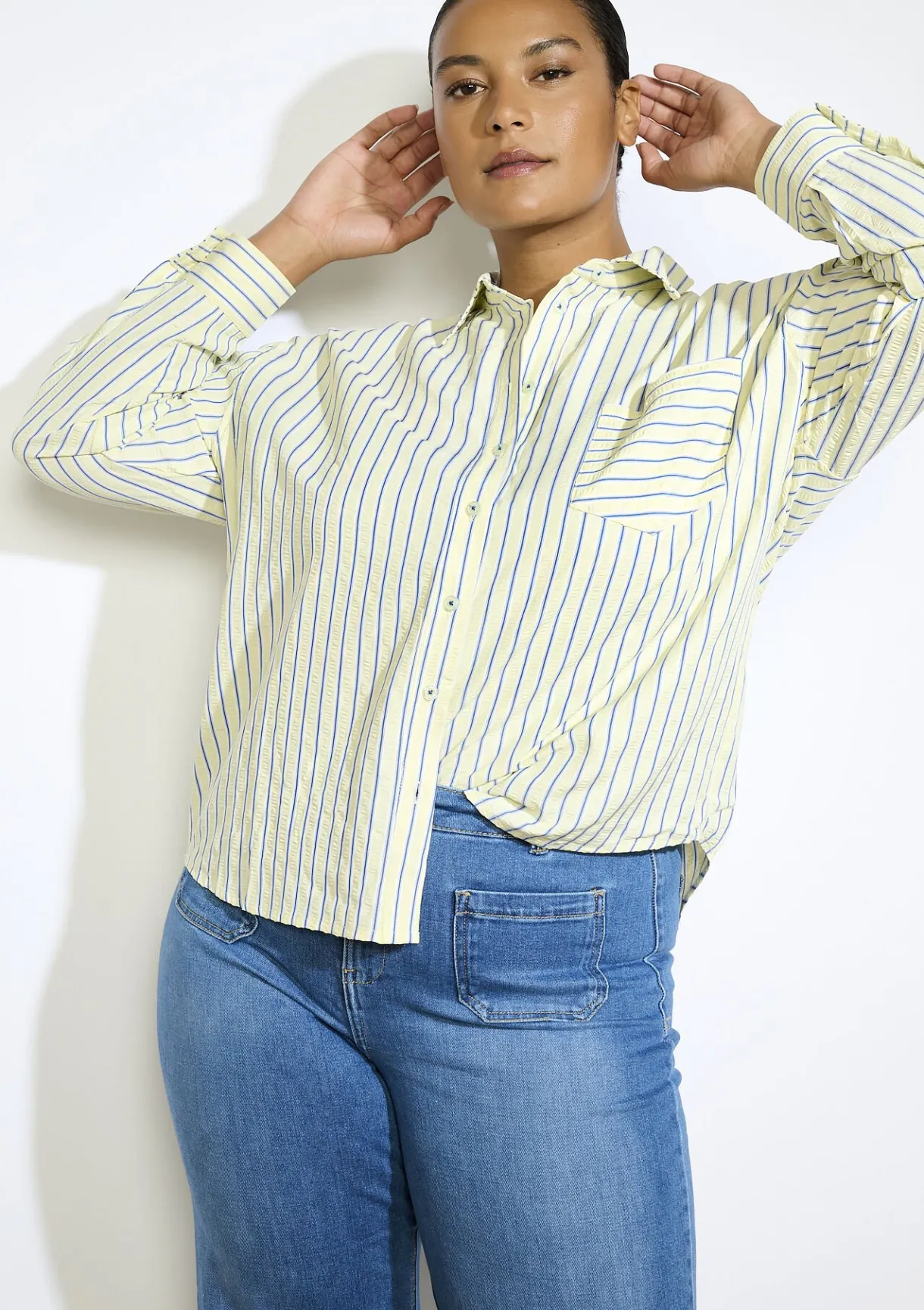 LolaLiza Losvallend gestreept hemd- Blouses En Hemden