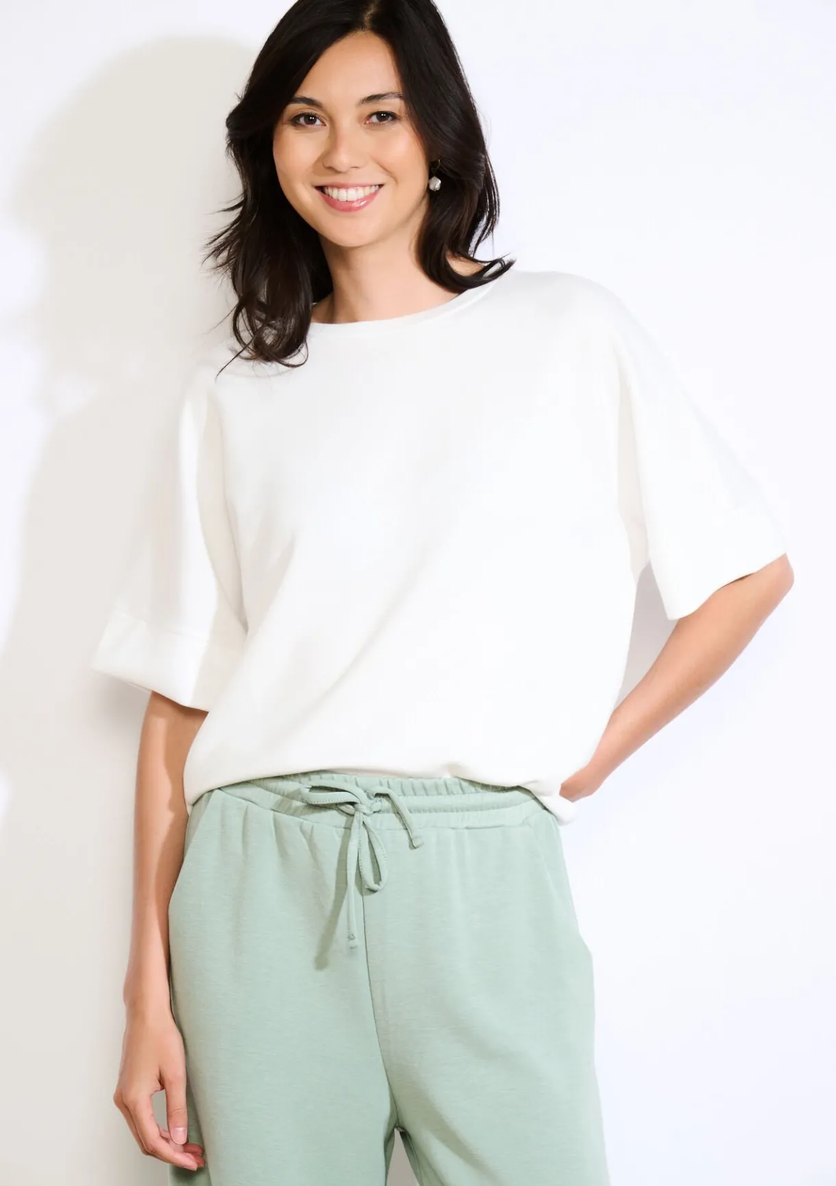 LolaLiza Losvallend jersey T-shirt- Tops En T-Shirts|Loungewear