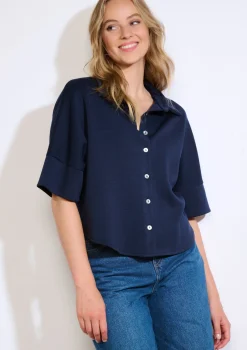 LolaLiza Losvallend overhemd met korte mouwen- Tops En T-Shirts