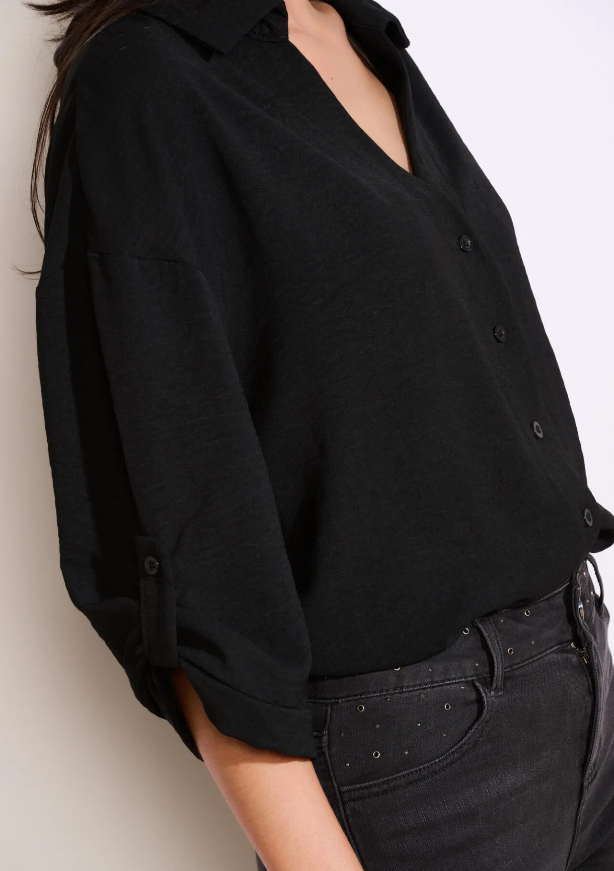 LolaLiza Losvallend overhemd met knopen- Blouses En Hemden