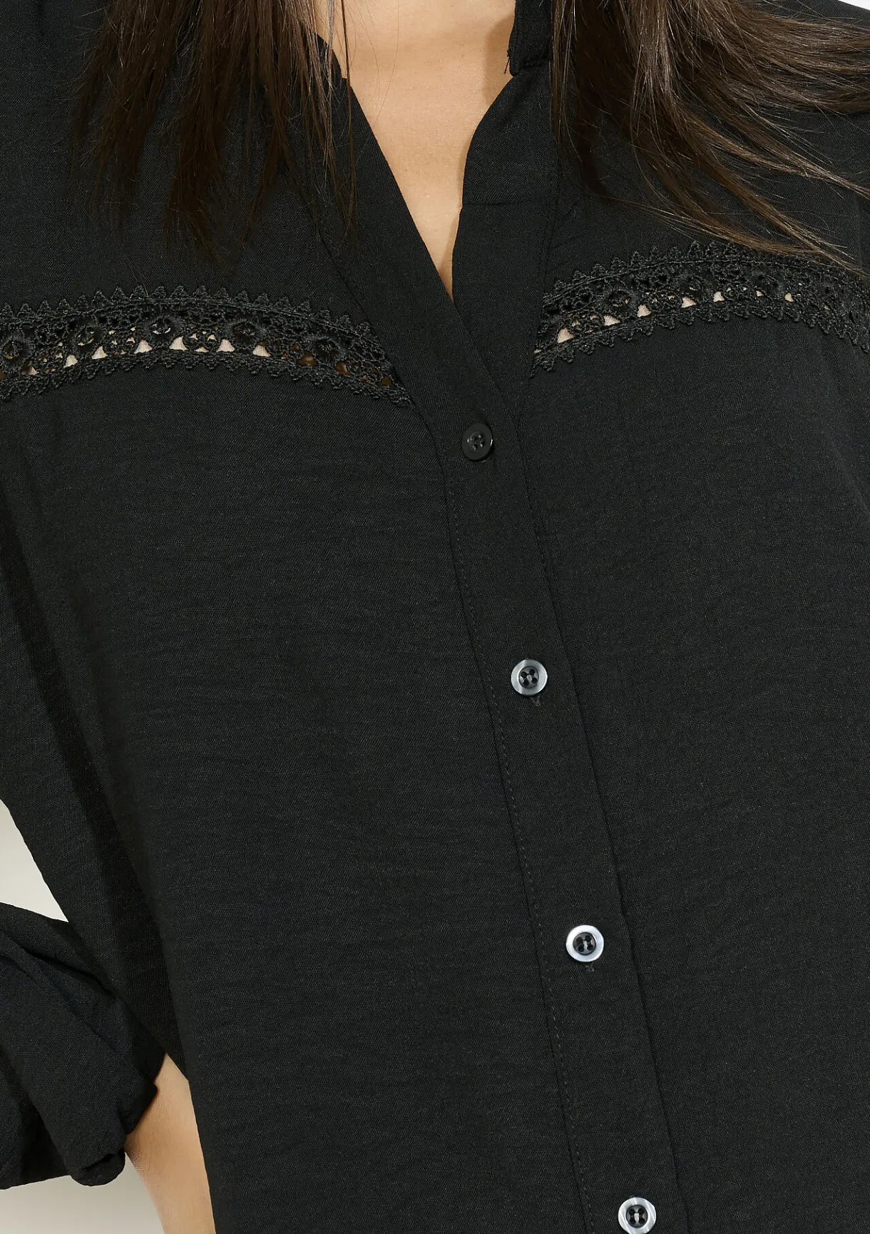 LolaLiza Losvallende korte overhemdjurk- Jurken