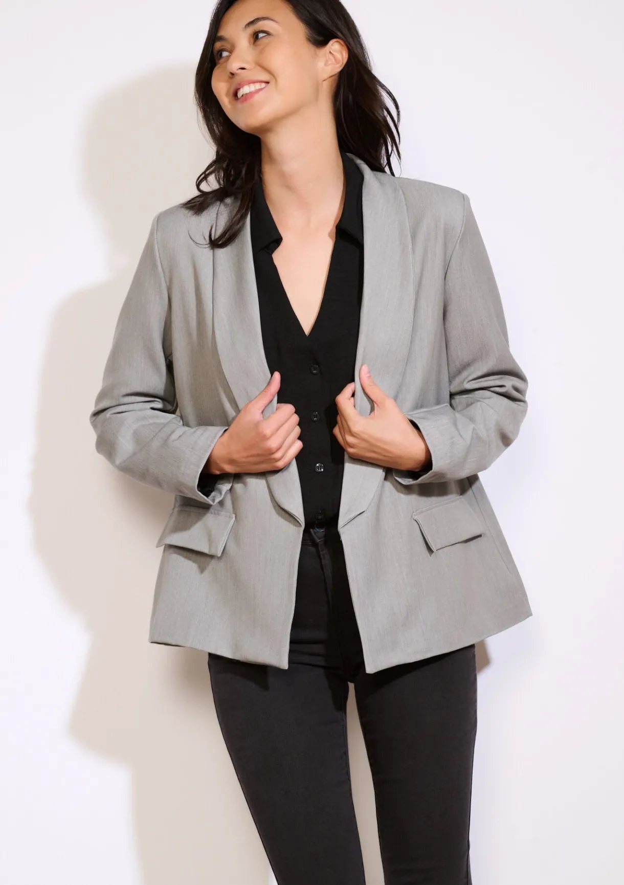 LolaLiza Losvallende open blazer- Vesten En Blazers