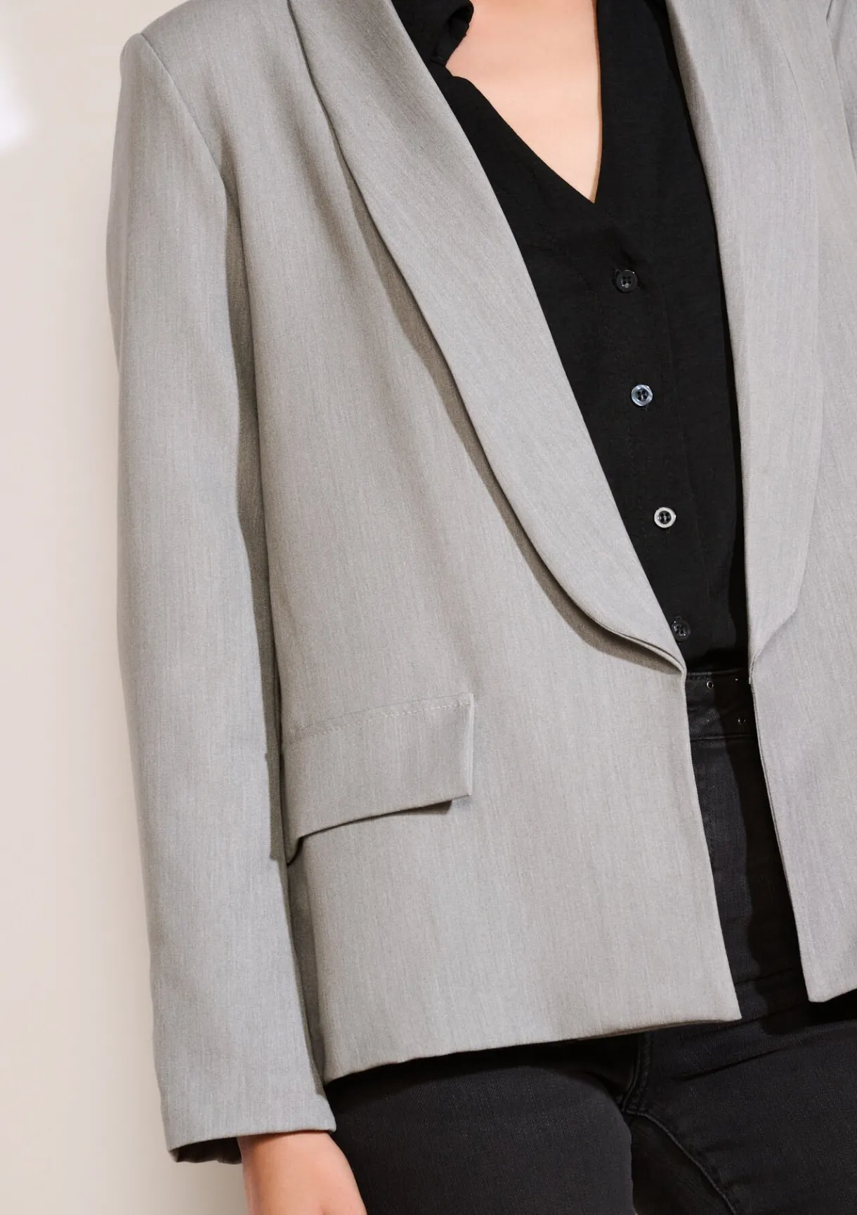 LolaLiza Losvallende open blazer- Vesten En Blazers