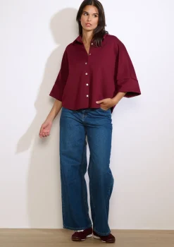 LolaLiza Losvallende polo met knopen- Tops En T-Shirts|Blouses En Hemden