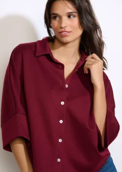 LolaLiza Losvallende polo met knopen- Tops En T-Shirts|Blouses En Hemden