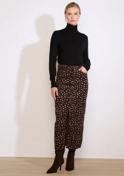 LolaLiza Maxi cordrok met luipaardprint- Rokken