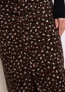 LolaLiza Maxi cordrok met luipaardprint- Rokken