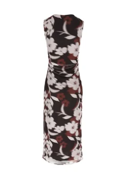 LolaLiza Mesh midi-jurk met bloemen- Jurken