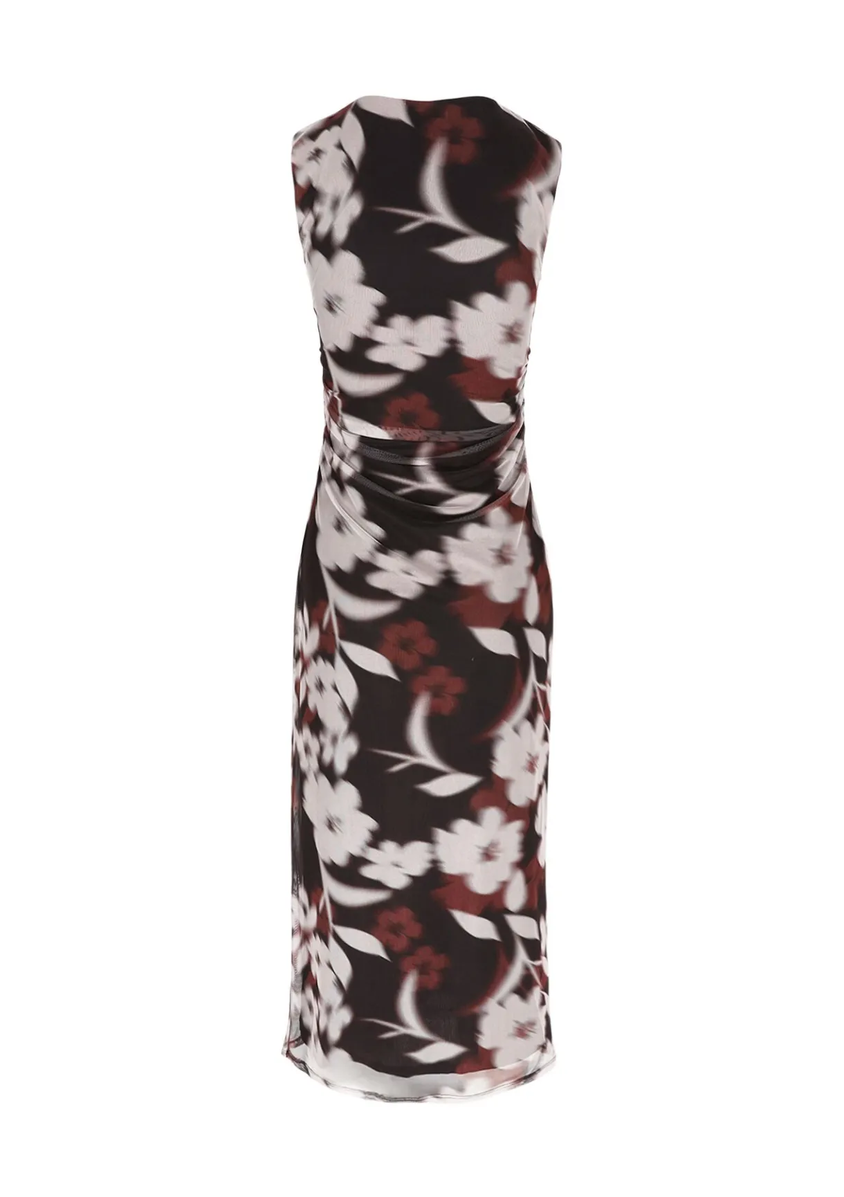 LolaLiza Mesh midi-jurk met bloemen- Jurken