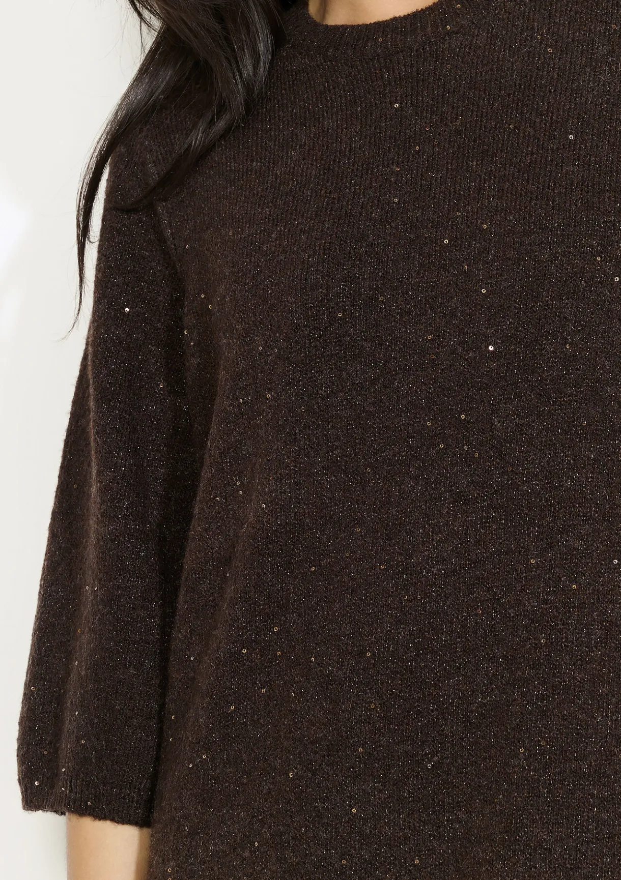 LolaLiza Midi gebreide jurk met pailletten- Jurken