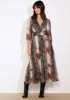 LolaLiza Midi-jurk met slangenprint- Jurken