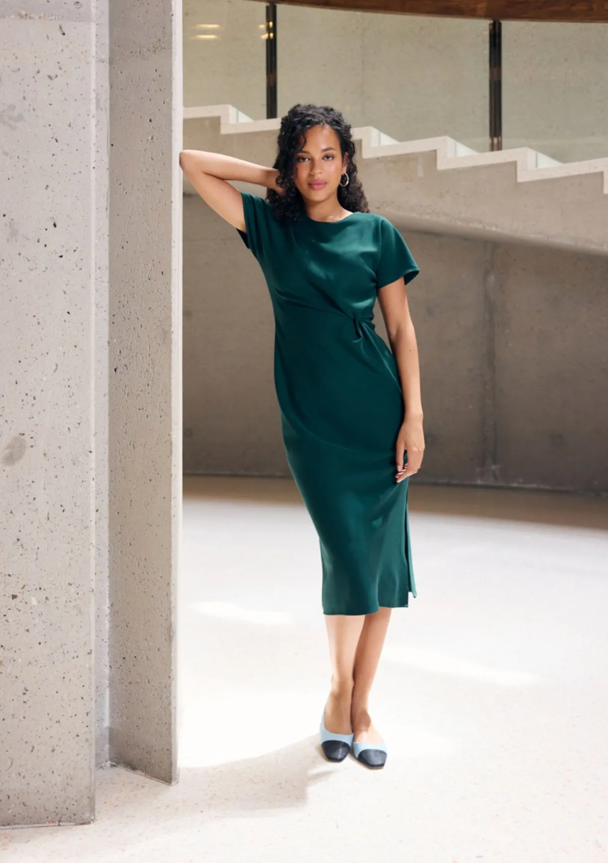 LolaLiza Midi-jurk met zijstrik- Jurken