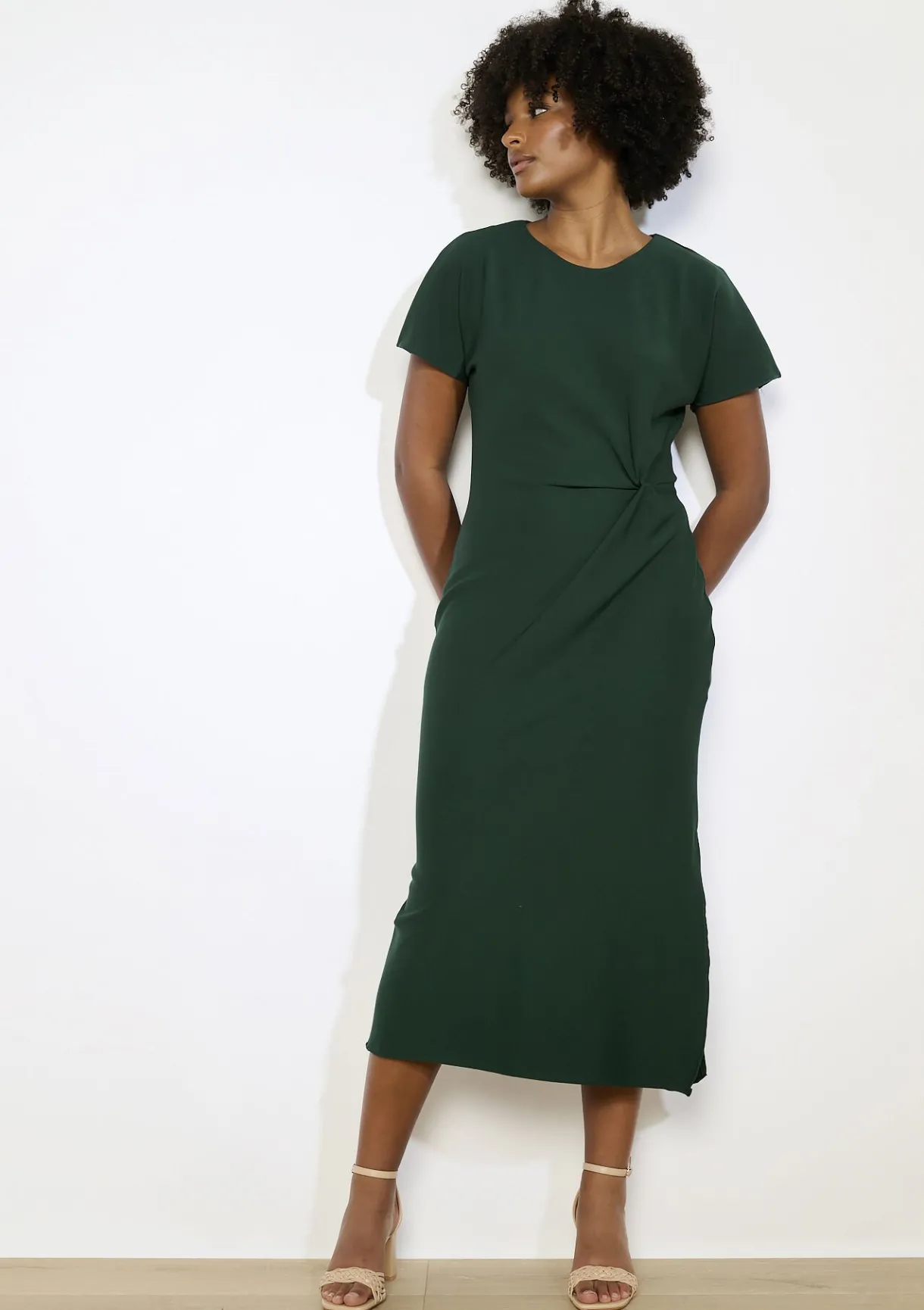 LolaLiza Midi-jurk met zijstrik- Jurken