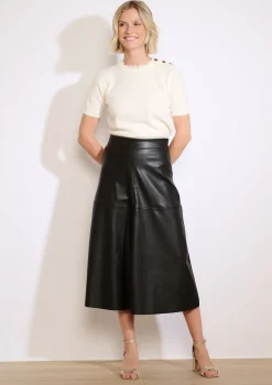 LolaLiza Midi-rok in imitatieleer- Rokken