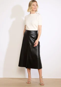 LolaLiza Midi-rok in imitatieleer- Rokken