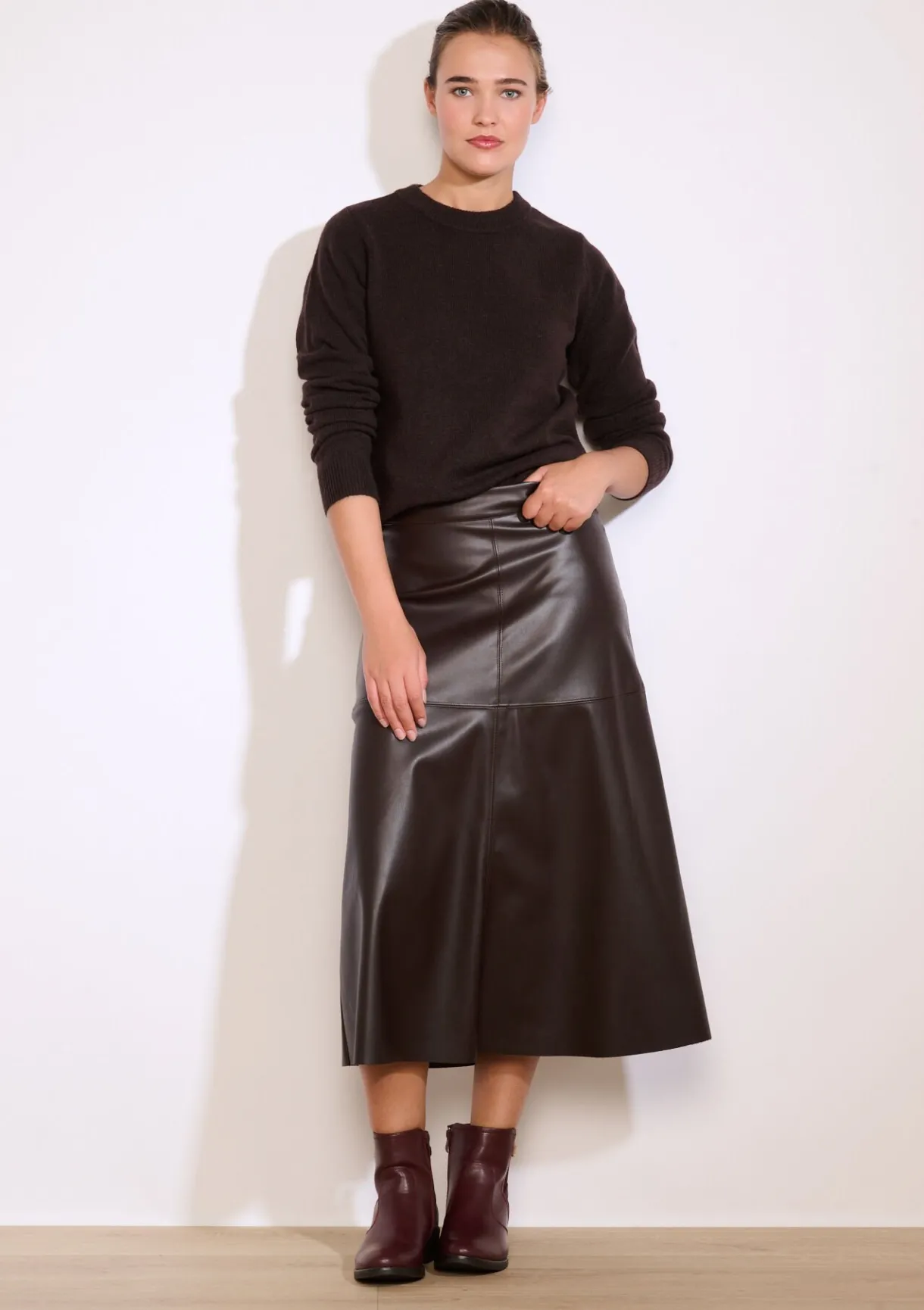 LolaLiza Midi-rok in imitatieleer- Rokken