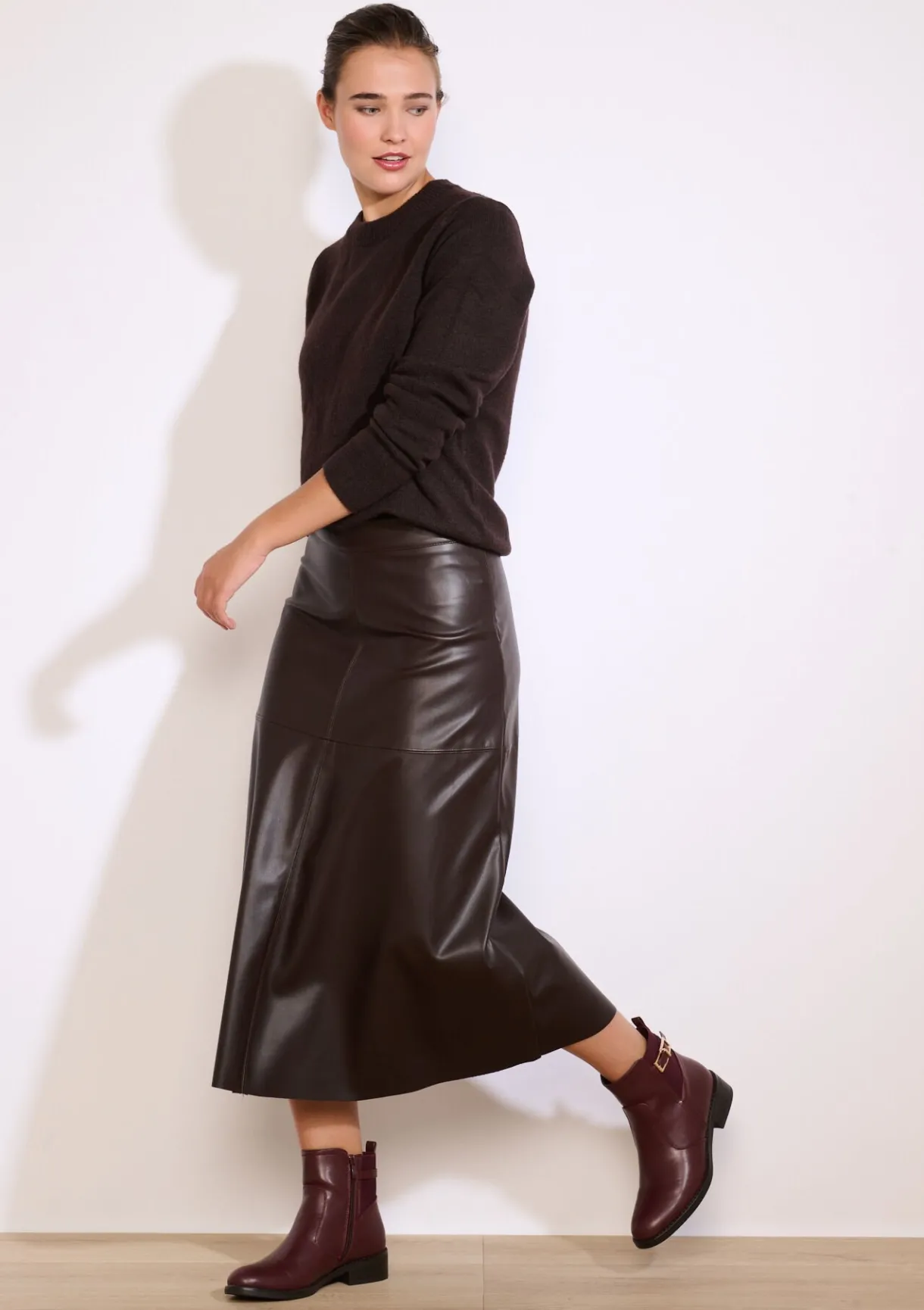 LolaLiza Midi-rok in imitatieleer- Rokken