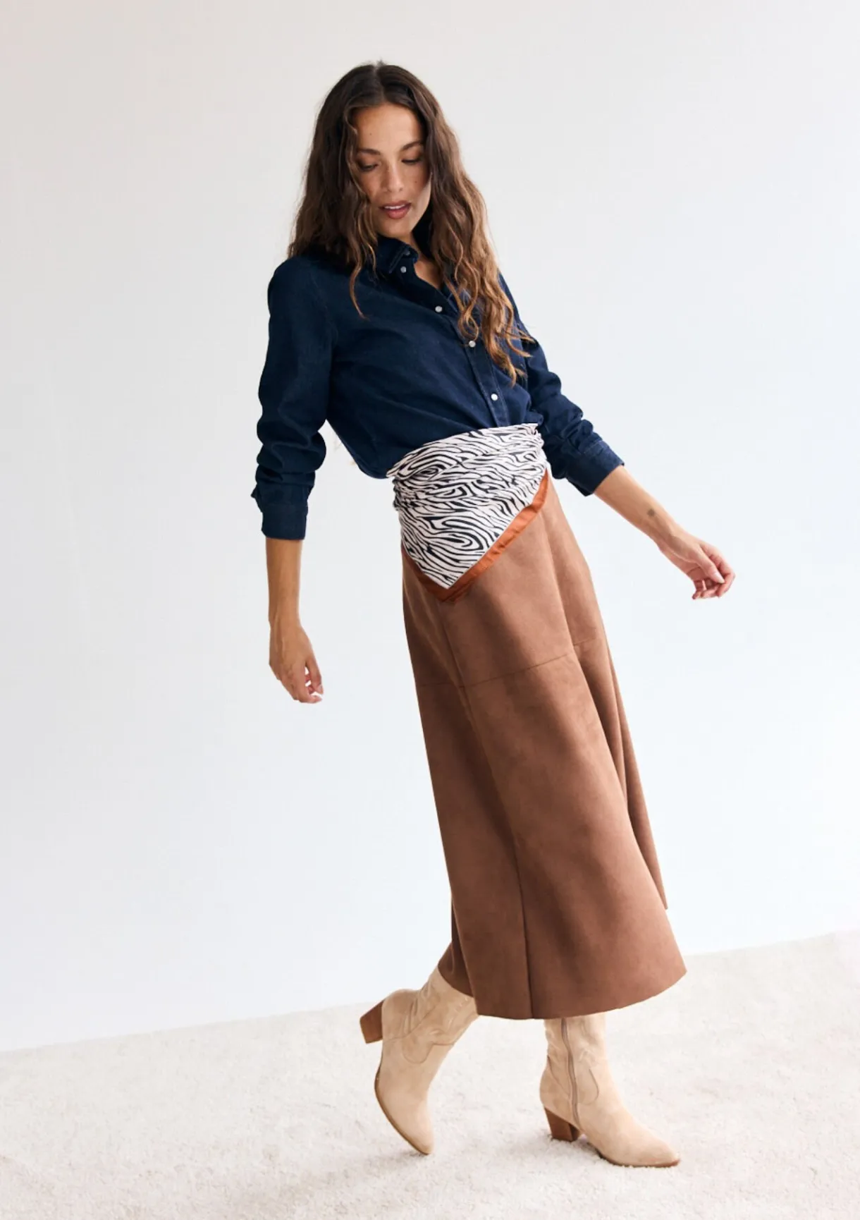 LolaLiza Midi-rok met suèdelook- Rokken