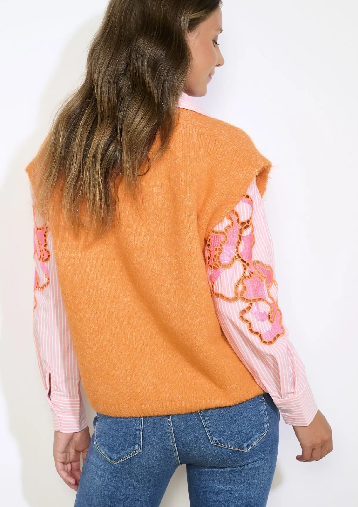 LolaLiza Mouwloos gebreid gilet- Truien En Cardigans