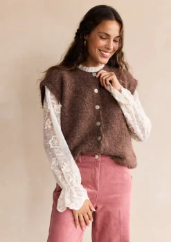 LolaLiza Mouwloos gebreid gilet- Truien En Cardigans