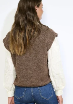 LolaLiza Mouwloos gebreid gilet- Truien En Cardigans