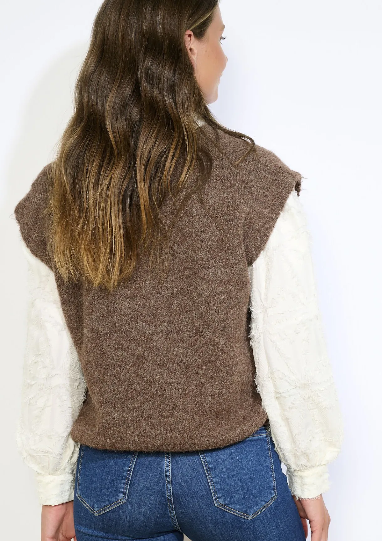 LolaLiza Mouwloos gebreid gilet- Truien En Cardigans