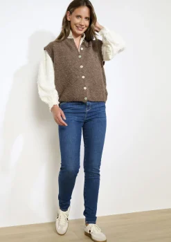 LolaLiza Mouwloos gebreid gilet- Truien En Cardigans