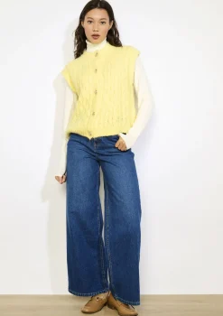 LolaLiza Mouwloos kabelgebreid vest- Truien En Cardigans