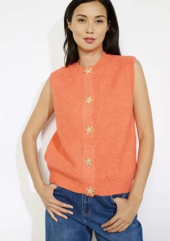 LolaLiza Mouwloos vest met zeesterknopen- Truien En Cardigans