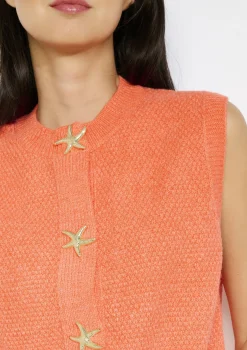 LolaLiza Mouwloos vest met zeesterknopen- Truien En Cardigans