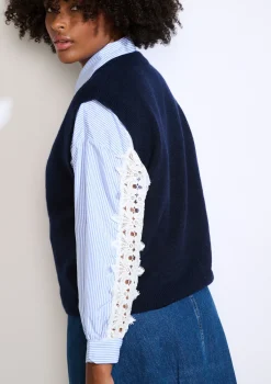 LolaLiza Mouwloze gebreide trui- Truien En Cardigans