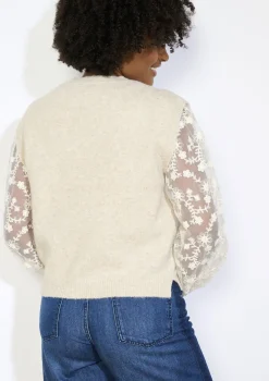 LolaLiza Mouwloze kabelgebreide trui- Truien En Cardigans