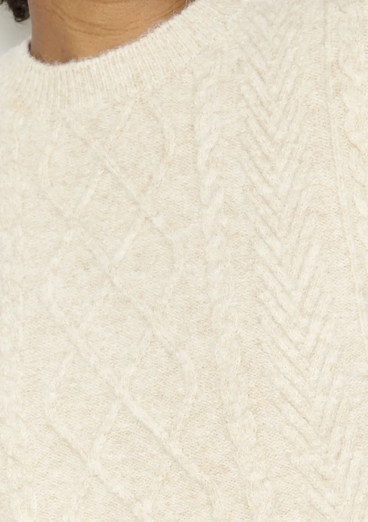 LolaLiza Mouwloze kabelgebreide trui- Truien En Cardigans