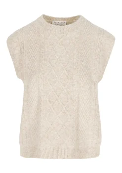 LolaLiza Mouwloze kabelgebreide trui- Truien En Cardigans