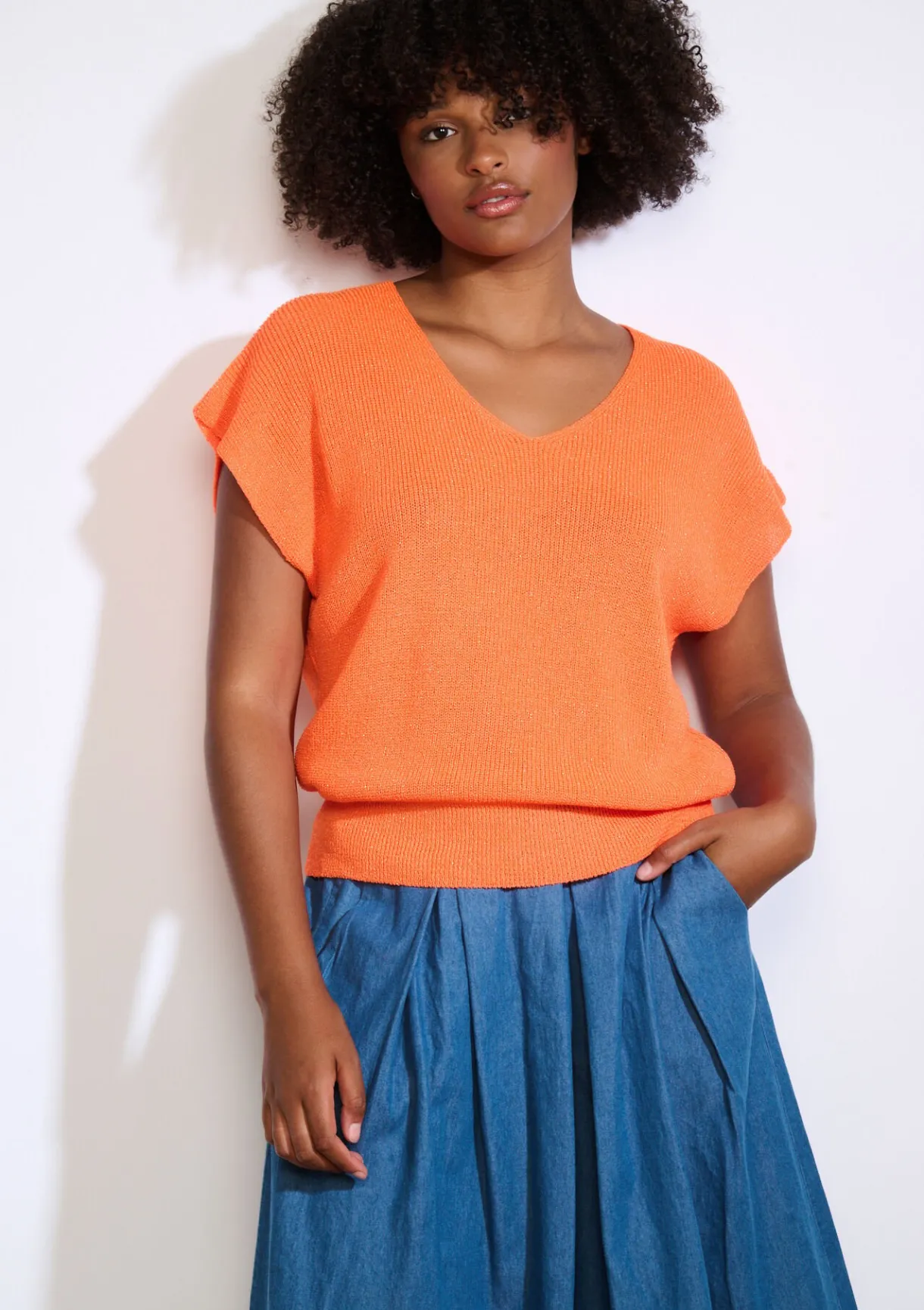 LolaLiza Mouwloze top in fijne knit- Truien En Cardigans