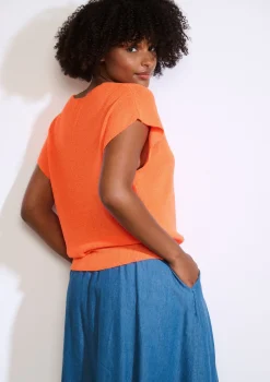 LolaLiza Mouwloze top in fijne knit- Truien En Cardigans