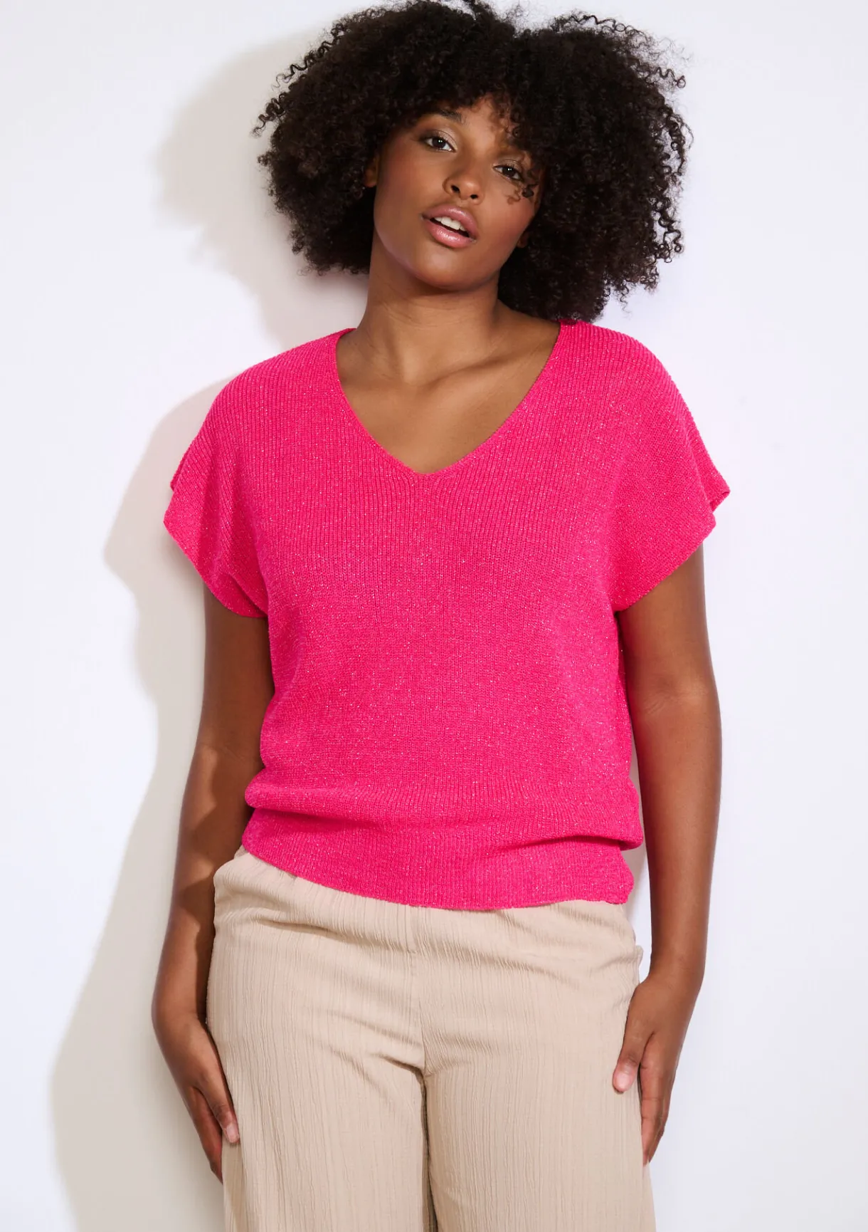 LolaLiza Mouwloze top in fijne knit- Truien En Cardigans