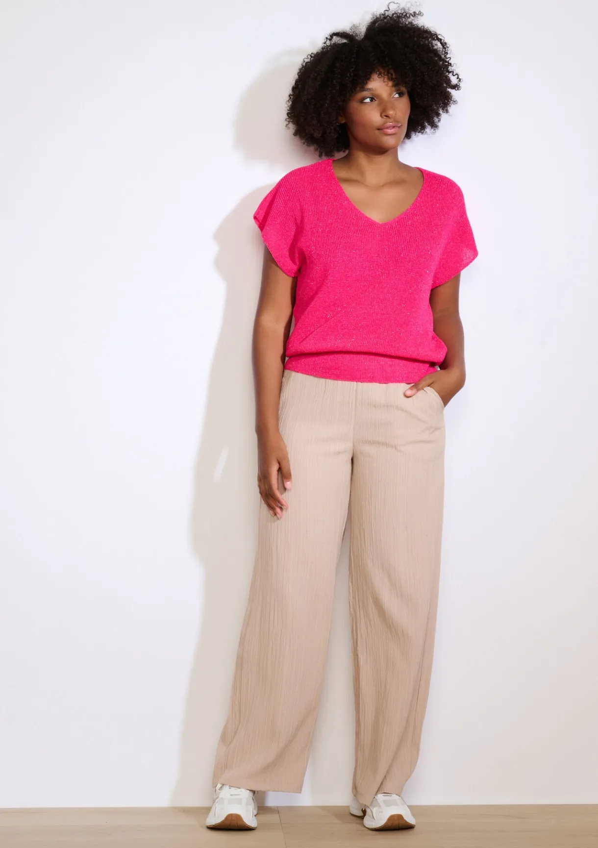 LolaLiza Mouwloze top in fijne knit- Truien En Cardigans