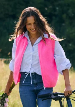 LolaLiza Mouwloze vest met rits- Truien En Cardigans