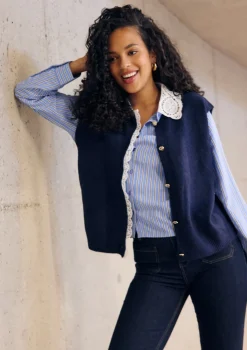 LolaLiza Mouwloze zachte cardigan met knopen- Truien En Cardigans