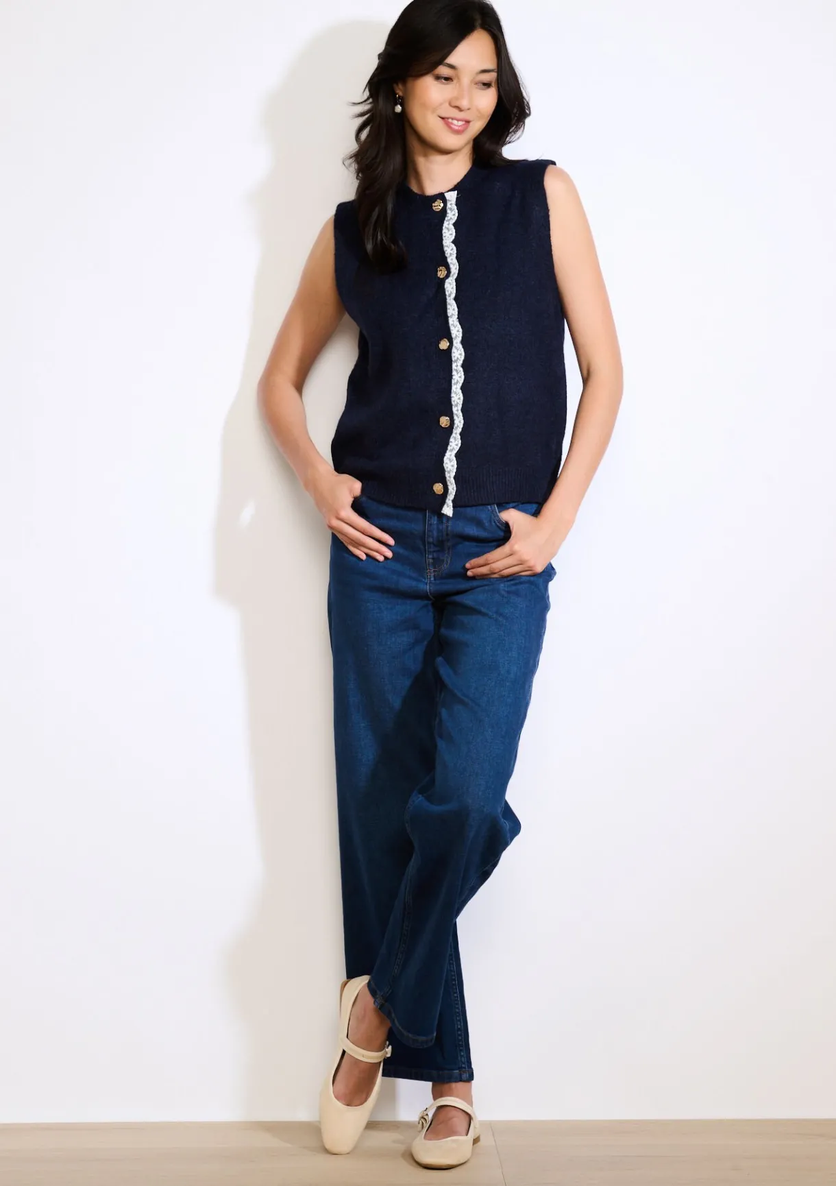 LolaLiza Mouwloze zachte cardigan met knopen- Truien En Cardigans